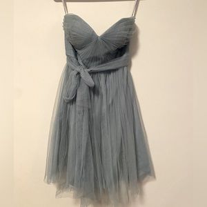 Jenny Yoo Annabelle Dress Short Gown, Mayan Blue | Sz 12
